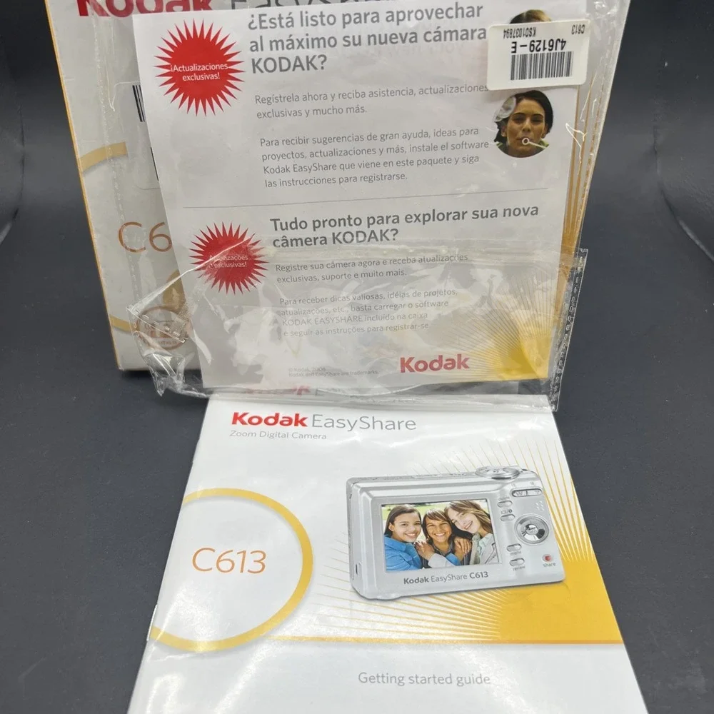 Kodak EasyShare C613 Box, Software, Dock Insert, Data Transfer Cable - NO CAMERA